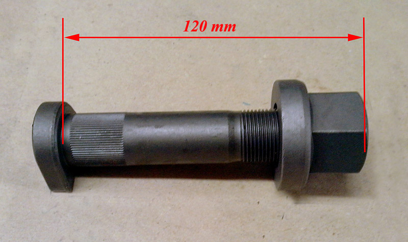 Болт М22x120 УСИЛЕННЫЙ 12.9 колеса c гайкой